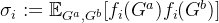 \sigma_i:=\mathbb{E}_{G^a,G^b}[f_i(G^a)f_i(G^b)]