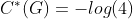 C^{*}(G) = -log(4)