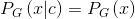 P_{G}\left ( x|c \right )=P_{G}\left ( x \right )