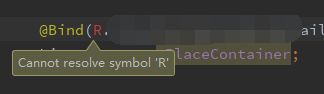 Canont resolve symbol 'R'