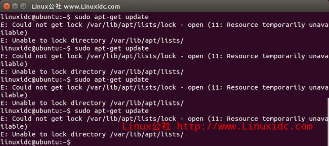 E: 无法获得锁 /var/lib/apt/lists/lock - open (11 资源临时不可