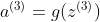 a^{(3)}=g(z^{(3)})