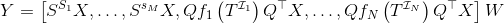 Y=\left[S^{S_{1}} X, \ldots, S^{s_{M}} X, Q f_{1}\left(T^{\mathcal{I}_{1}}\right) Q^{\top} X, \ldots, Q f_{N}\left(T^{\mathcal{I}_{N}}\right) Q^{\top} X\right] W