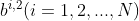 b^{i,2}(i=1,2,...,N)