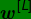 \bg_green \fn_phv \dpi{120} \bg_green \textbf{\textit{w}}^{[L]}