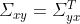 \varSigma_{xy}=\varSigma_{yx}^T