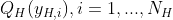 Q_H(y_{H,i}), i=1,...,N_H