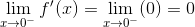 \lim_{x\rightarrow 0^{-}}f'(x)=\lim_{x\rightarrow 0^{-}}(0)=0