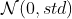 \mathcal{N}(0,std)