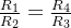 \frac{R_1}{R_2} = \frac{R_4}{R_3}