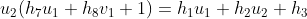 u_2(h_7u_1+h_8v_1+1)=h_1u_1+h_2u_2+h_3