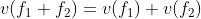 v(f_{1}+f_{2})=v(f_{1})+v(f_{2})