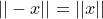 \small ||-x||=||x||