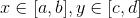 x \in[a,b],y \in[c,d]