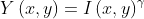 Y\left ( x,y \right )= I\left ( x,y \right )^{\gamma }