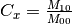 C_x = \frac{M_{10}}{M_{00}}