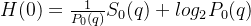 H(0)=\frac{1}{P_0(q)}S_0(q)+log_2P_0(q)