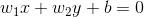 w_1x+w_2y+b=0