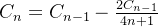 C_{n} = C_{n - 1} - \frac{2C_{n - 1}}{4n + 1}