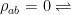 \rho _{ab}=0\rightleftharpoons