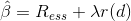 \hat{\beta }=R_{ess}+\lambda r(d)