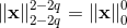 \left \|\mathbf{x} \right \|_{2-2q}^{2-2q}=\left \|\mathbf{x} \right \|_{0}^{0}