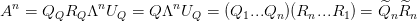 A^n = Q_QR_Q\Lambda^{n}U_Q = Q\Lambda^{n}U_Q=(Q_1...Q_n)(R_n...R_1)=\widetilde {Q}_n\widetilde {R}_n