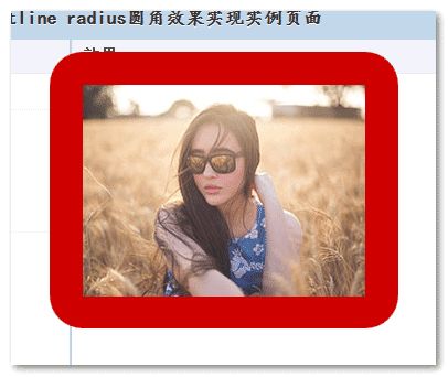 FireFox浏览器下outline-radius效果截图