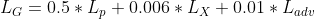 L_{G}=0.5*L_{p}+0.006*L_{X}+0.01*L_{adv}