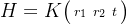 H=K\bigl(\begin{smallmatrix} r_{1} & r_{2}& t \end{smallmatrix}\bigr)