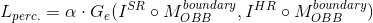 L_{perc.} = \alpha\cdot G_{e}(I^{SR}\circ M_{OBB}^{boundary}, I^{HR}\circ M_{OBB}^{boundary})