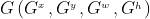 G\left ( G^{_{x^{_{}}}}, G^{_{y^{_{}}}}, G^{_{w^{_{}}}}, G^{_{h^{_{}}}}\right )