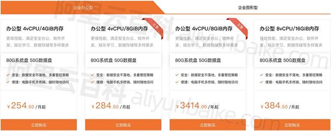 阿里云无影云电脑价格