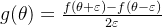 g(\theta )=\frac{f(\theta+\varepsilon)-f(\theta-\varepsilon )}{2\varepsilon}