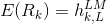 E(R_{k})=h_{k,L}^{LM}