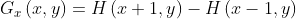 G_{x}\left ( x,y \right )=H\left ( x+1,y \right )-H\left ( x-1,y \right )