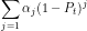 \small \sum_{j=1}\alpha _{j}(1-P_{t})^{j}