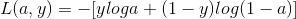 L(a,y) = -[yloga + (1-y)log(1-a)]