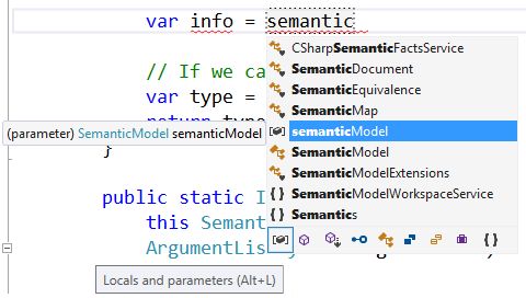 IntelliSense 完成筛选