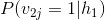 P(v_{2j}=1|h_1)