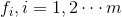 f_i,i=1,2\cdots m