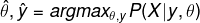 \hat{\theta },\hat{y}=argmax_{\theta ,y}P(X|y,\theta )