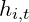 \small h_{i,t}