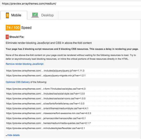 在WordPress中将Google PageSpeed优化到100_第2张图片