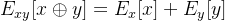 E_{xy}[x\oplus y]=E_{x}[x]+E_{y}[y]