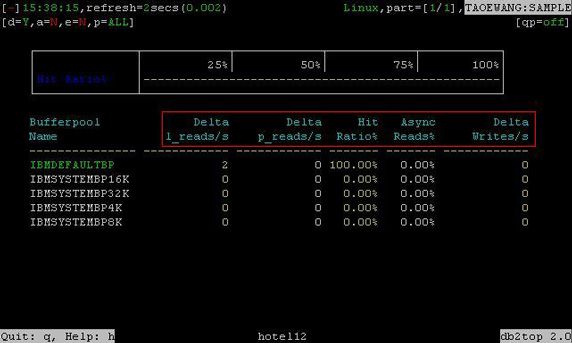 Bufferpool screen