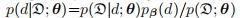 p(d| d;θ)= p (D | D;θ)pβ(d) / p (d;θ)