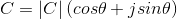 C=\left | C \right |(cos\theta + jsin\theta)