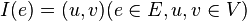 I(e)=(u,v) (e\in E, u,v \in V)