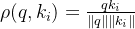 \rho(q,k_i)=\frac{q·k_i}{\parallel q \parallel·\parallel k_i \parallel}